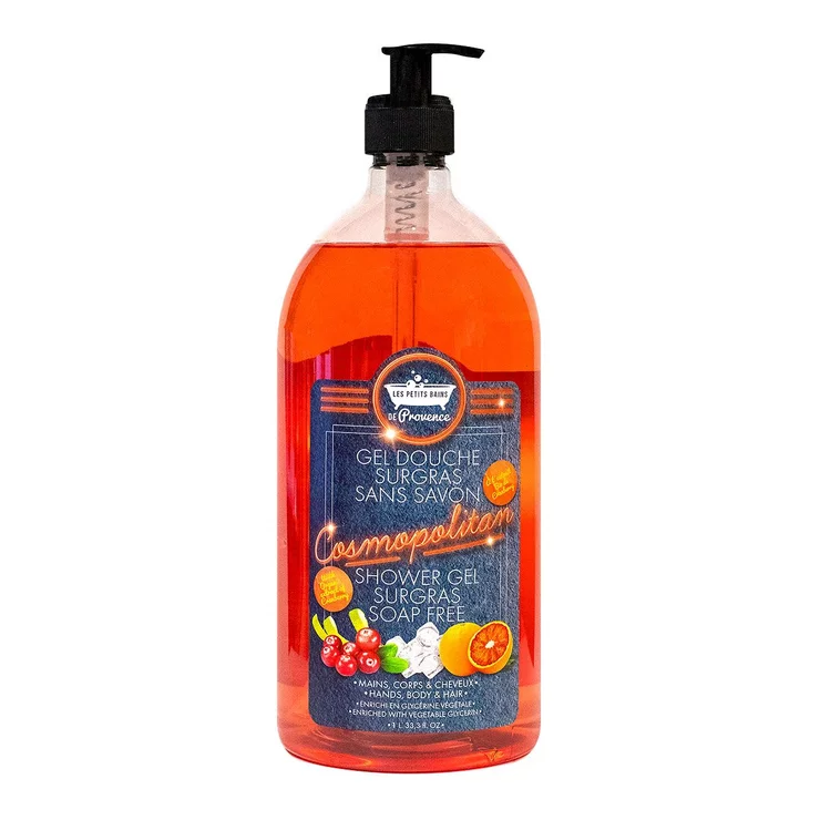 [724Ph240010776] Gel Douche 1L Cocktail Cosmopolitan Les Petits Bains de Provence