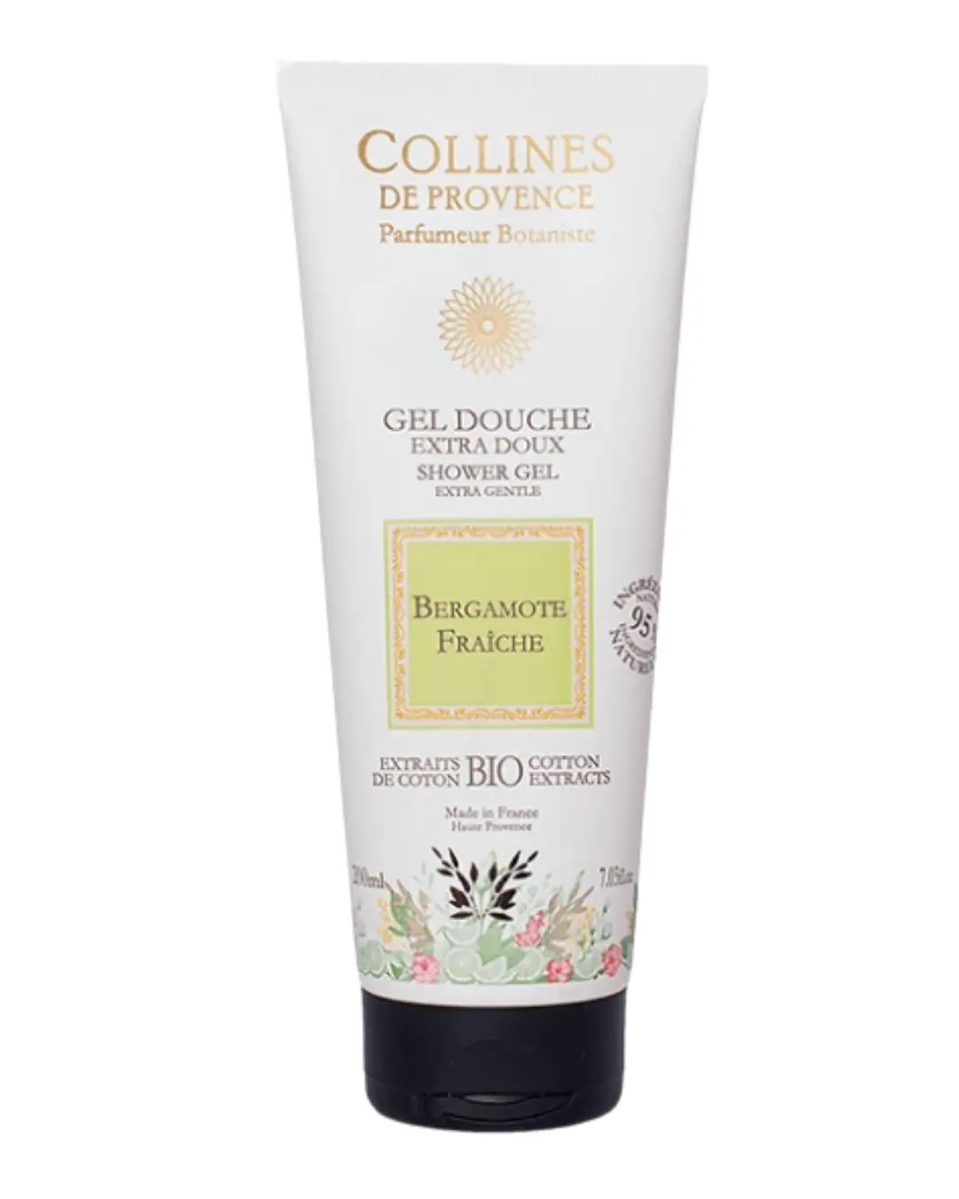 [724Ph240010787] Gel Douche Bergamote Fraiche 200ml Collines de Provence