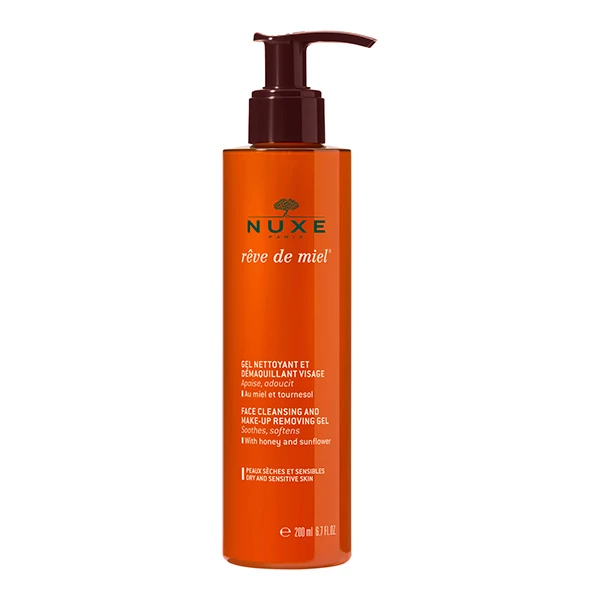 [724Ph240010912] Rêve de Miel gel nettoyant démaquillant visage Nuxe 