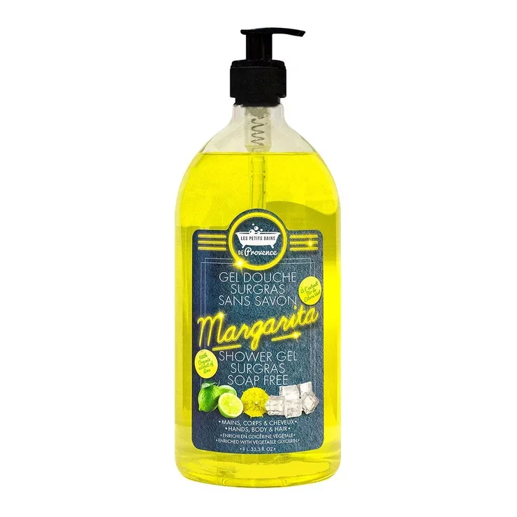[724Ph240010959] Gel douche surgras sans savon Margarita 1 Litre Les Petits Bains de Provence
