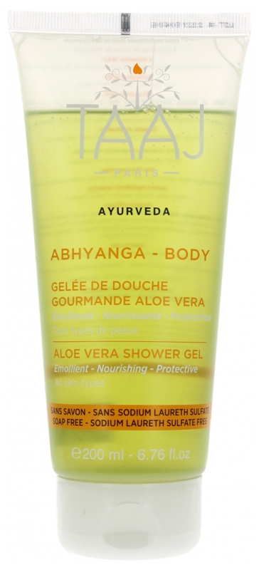 [724Ph240010997] Abhyanga Gelée de Douche Gourmande Aloe Vera 200ml Taaj 
