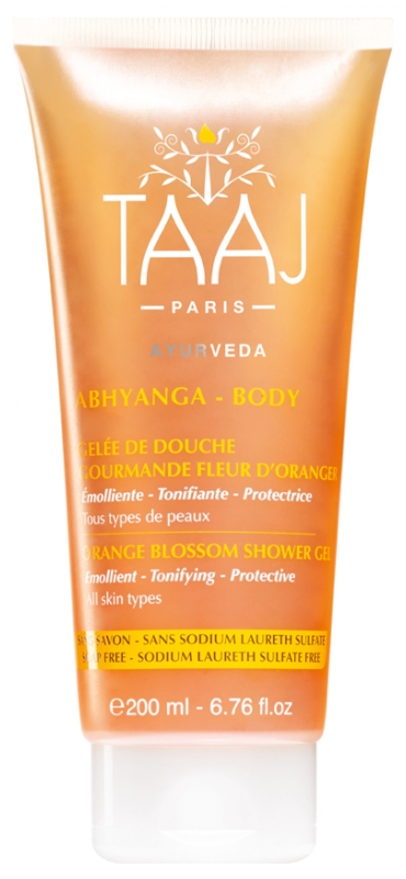 [724Ph240010999] Abhyanga Gelée de Douche Gourmande Fleur d'Oranger 200ml Taaj 