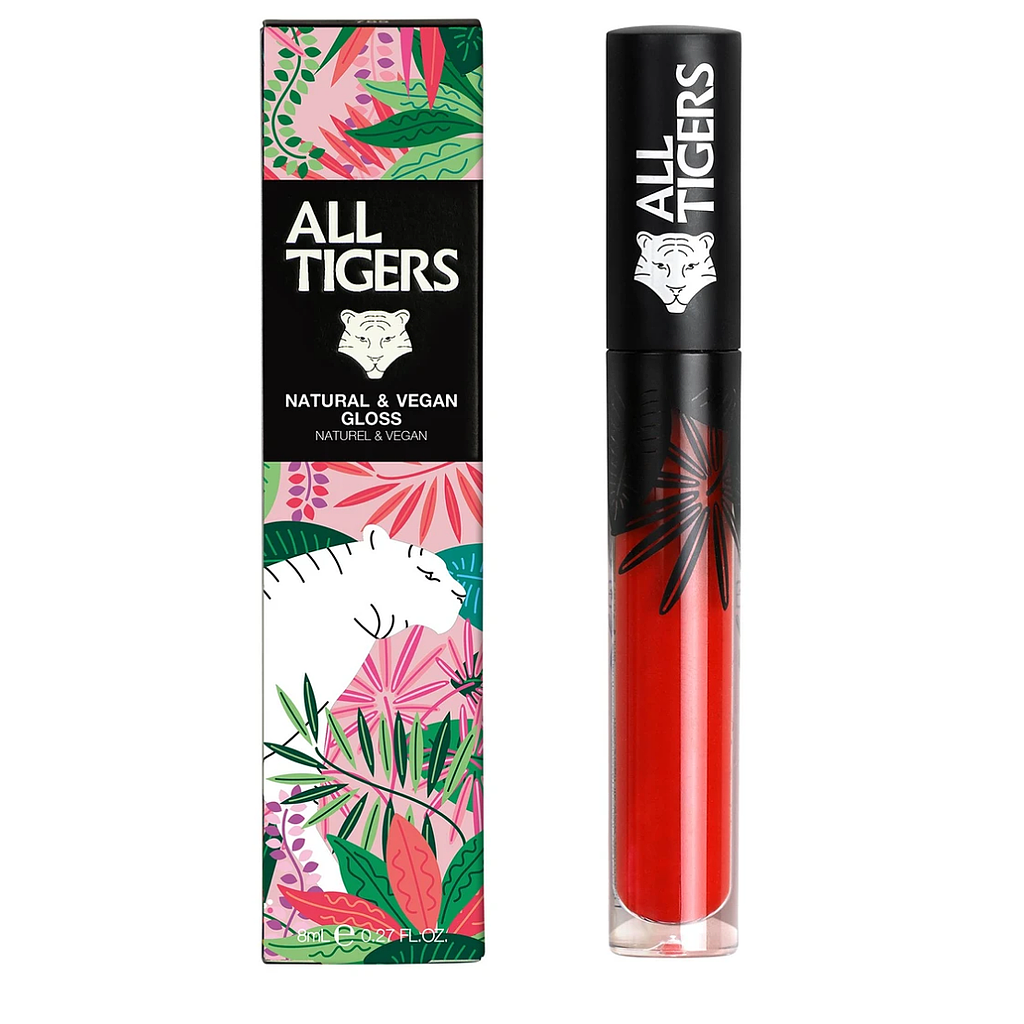 [724Ph240011370] Gloss Vegan Rouge Orangé All Tigers