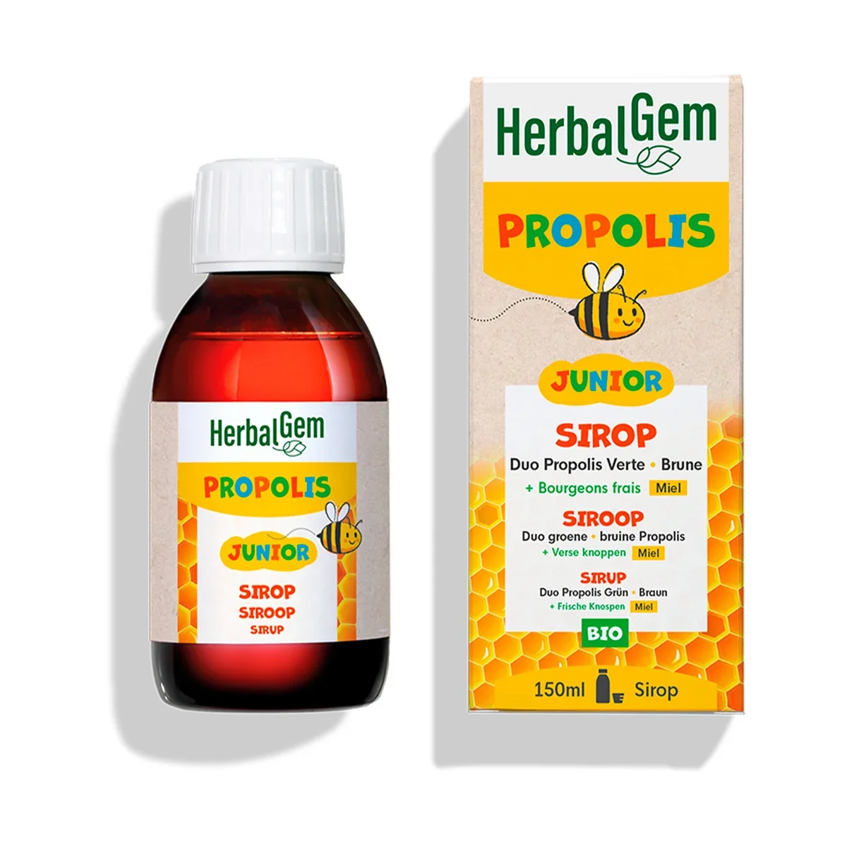 [724Ph240012098] Sirop Propolis Junior Bio 150ml HerbalGem