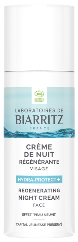 [724Ph240012612] HYDRA-PROTECT + Crème de Nuit Régénérante Visage Bio 50 ml Laboratoires de Biarritz 