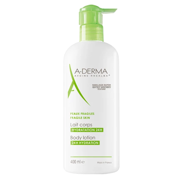 [724Ph240014959] Lait Corps Hydratation 24h 400ml A-Derma