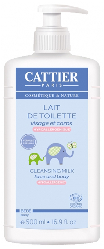 [724Ph240015023] Bébé Lait de Toilette Hypoallergénique 500ml Cattier