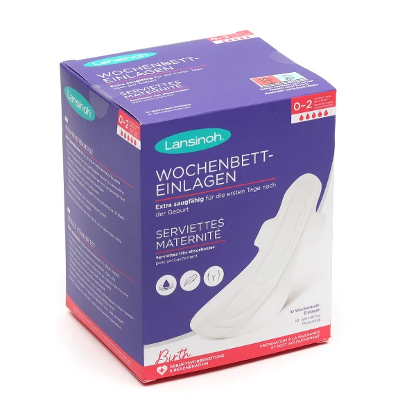 [724Ph240015120] Lansinoh Serviettes maternité 0-2 semaines