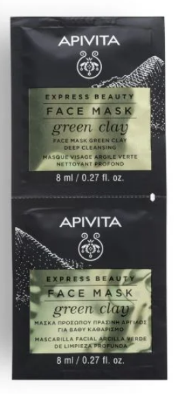 [724Ph240017098] Masque Visage  à l'Argile Verte Express Beauty Apivita