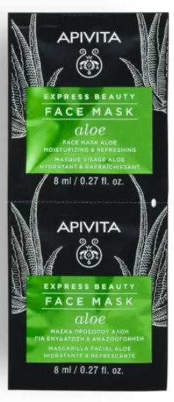 Masque Visage Hydratant et Rafraîchissant à l'Aloe Express Beauty Apivita