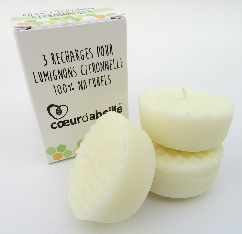 3 Recharges pour Lumignons Citronnelle Coeur d'Abeille