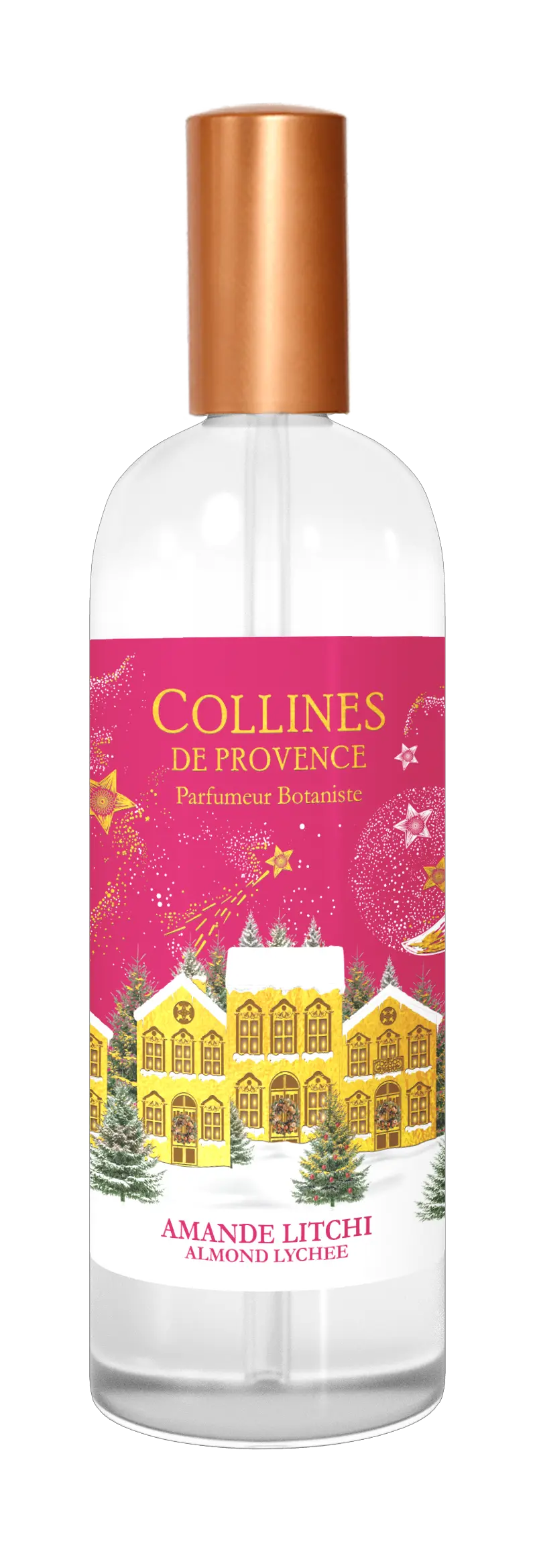 [724Ph240020674] Parfum d'Intérieur Amande Litchi 100ml Collines de Provence