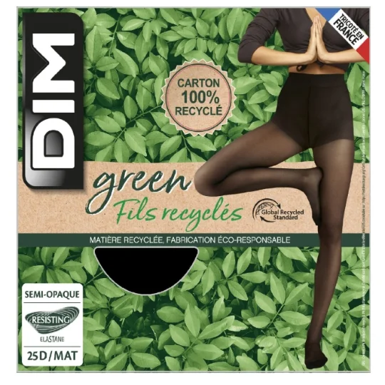 [724Ph240022640] Collant femme noir semi-opaque T3 Green DIM
