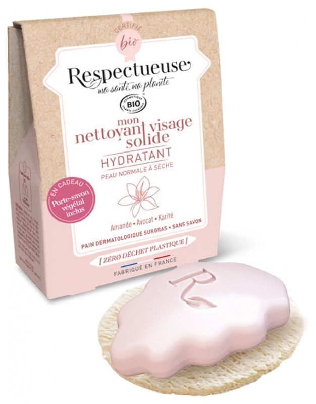 [724Ph240023436] Mon Nettoyant Visage Solide Hydratant 35g Respectueuse