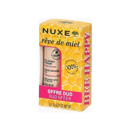 [724Ph240023983] Rêve de Miel Stick Lèvres 2x4g Nuxe