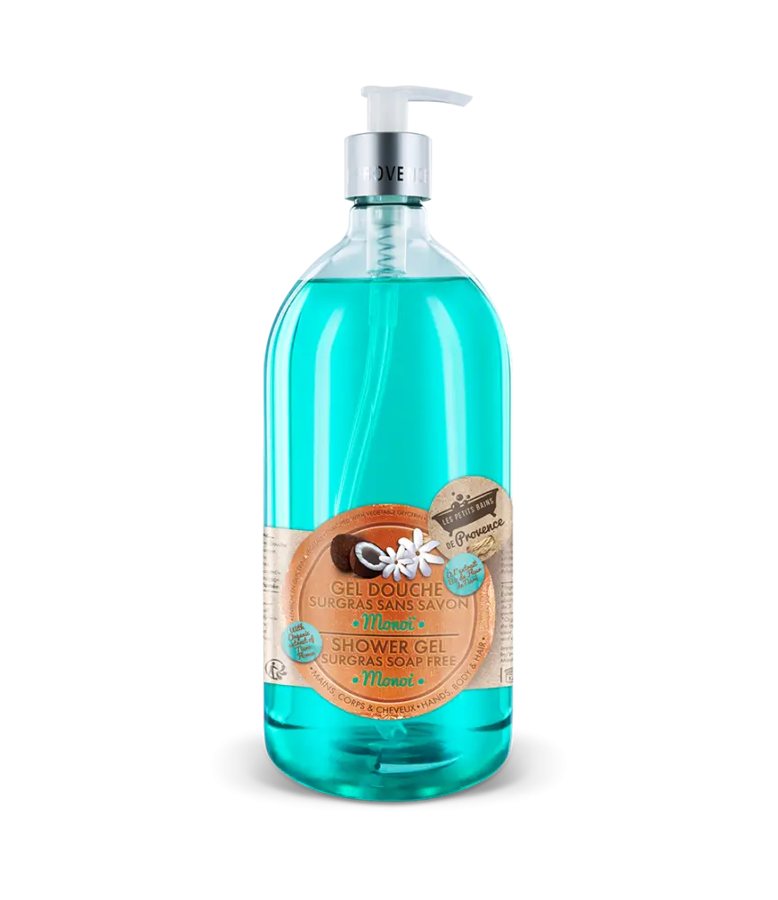 [724Ph240024130] Gel Douche Monoi 1L Les Petits Bains de Provence