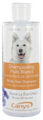 [724Ph240025162]  Shampoing Poils Blancs pour Chiens 200ml Canys