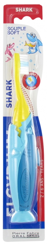 [724Ph240025217] Shark Brosse à Dents 2-6 Ans Souple Elgydium
