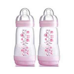 [724Ph240002569] Biberon Anti Colique Rose 2 x 260ml Mam