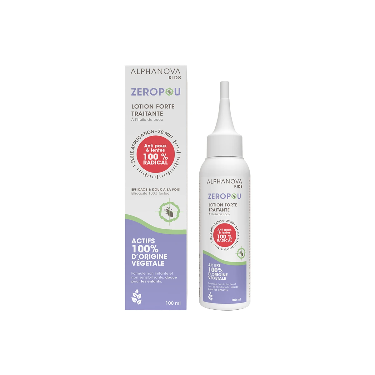 [724Ph240028955] Kids Zéropou Lotion Traitante Forte 100 ml Alphanova 