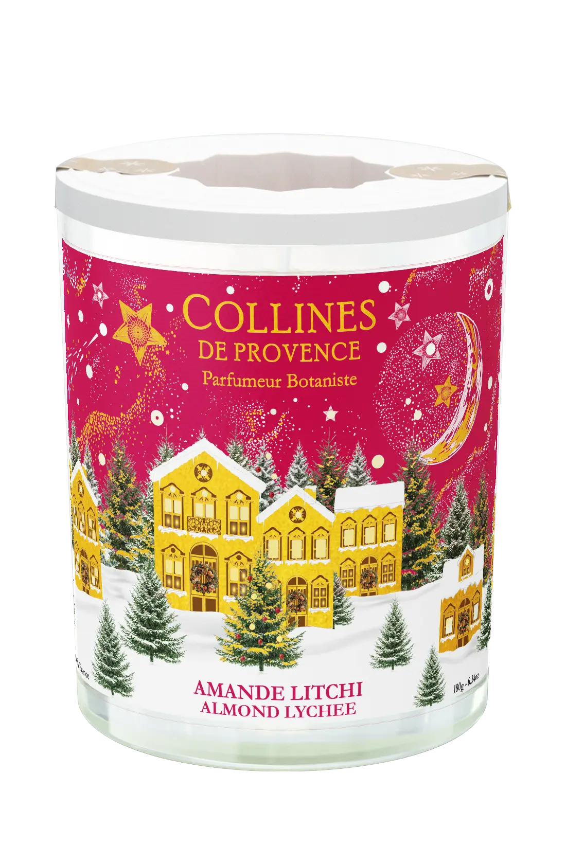 [724Ph240029527] Bougie Parfumée Amande Litchi Collines de Provence (180g)