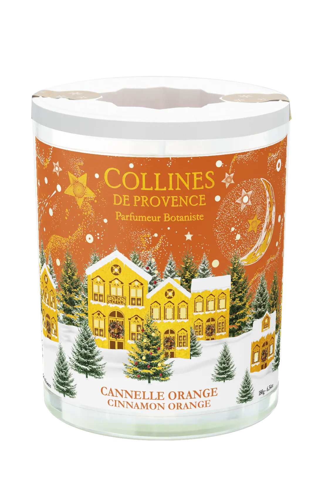 [724Ph240029529] Bougie Parfumée Cannelle Orange Collines de Provence (180g)