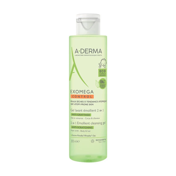 [724Ph240029583] Exomega Control Gel Lavant 2en1 A-Derma (200ML)