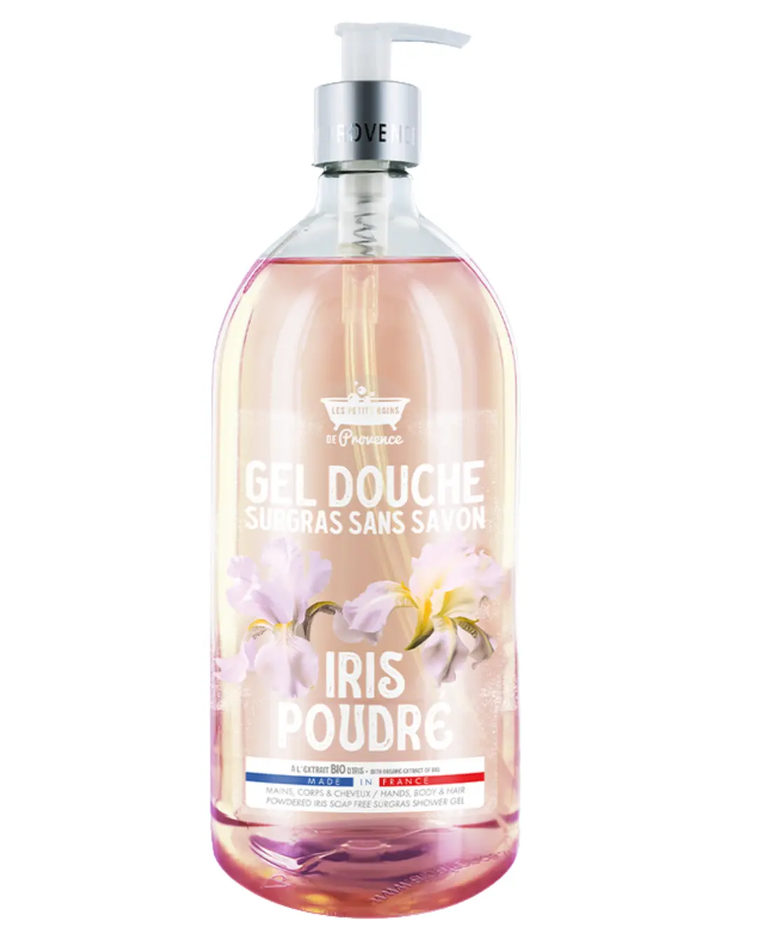 [724Ph240029607] Gel Douche Poudré 1L Les Petits Bains de Provence (Vanille Poudrée)