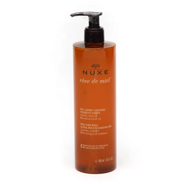[724Ph240029751] Rêve de Miel gel lavant surgras visage et corps Nuxe