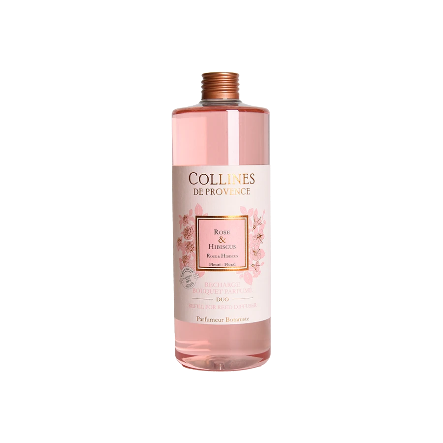 Recharge Bouquet Parfumé Rose & Hibiscus 200ml Collines de Provence