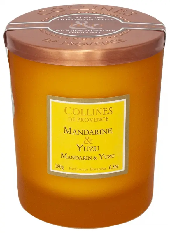 [724Ph240029850] Bougie Mandarine Yuzu 180g Collines de Provence