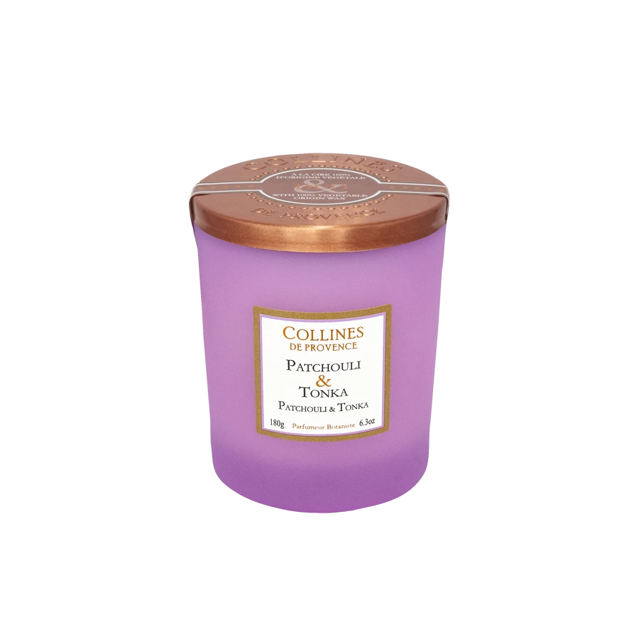 Bougie Patchouli & Tonka 180g Collines de Provence