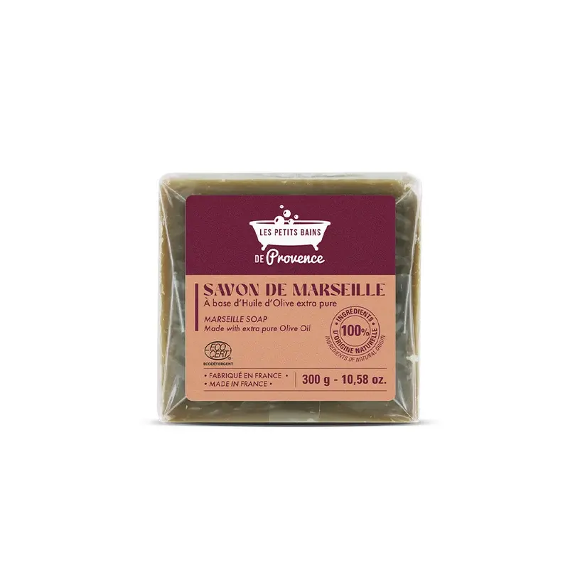 [724Ph240029901] Savon de Marseille Cube 300g Les Petits Bains de Provence