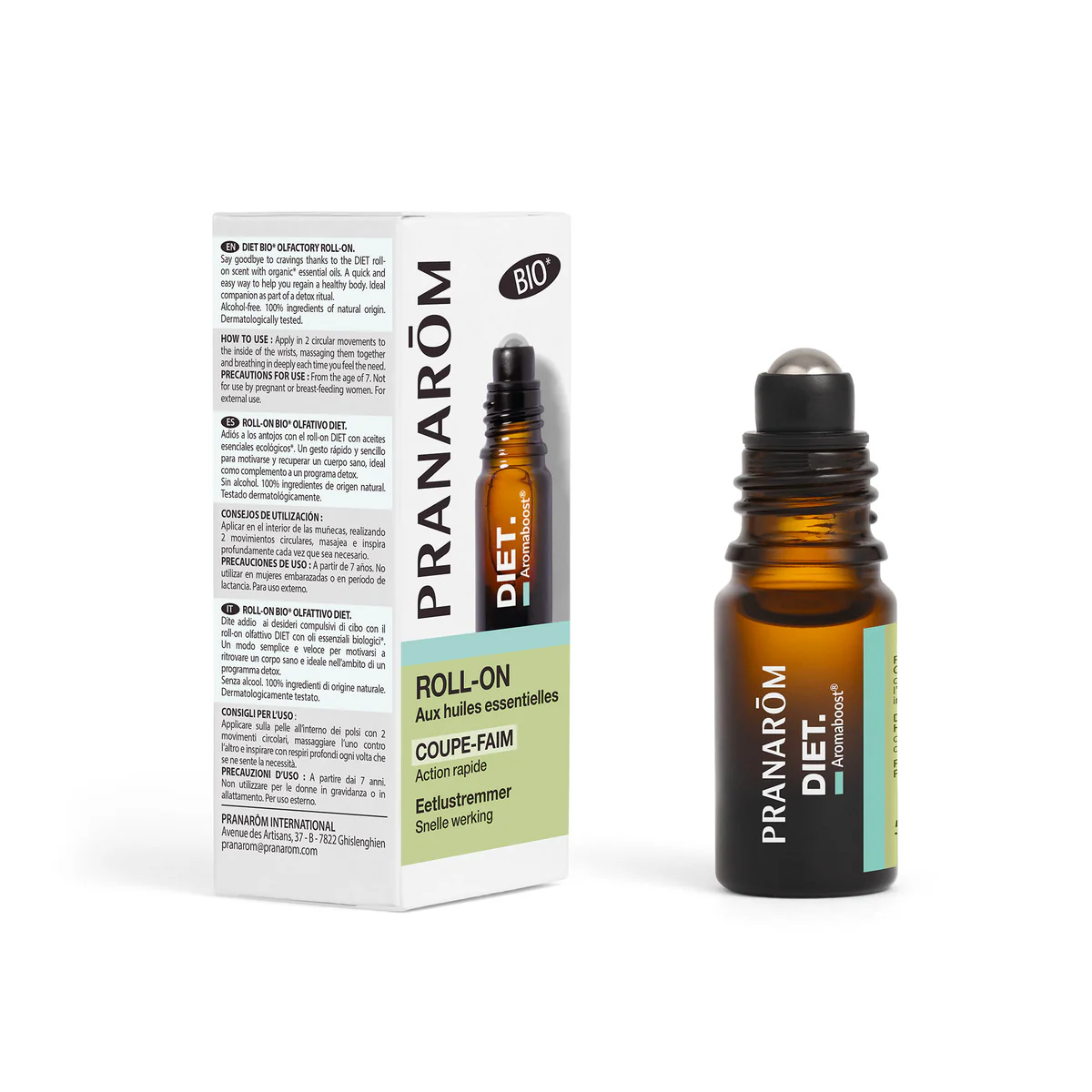 [724Ph240029932] Aromaboost Roll-on Diet 5ml Pranarôm