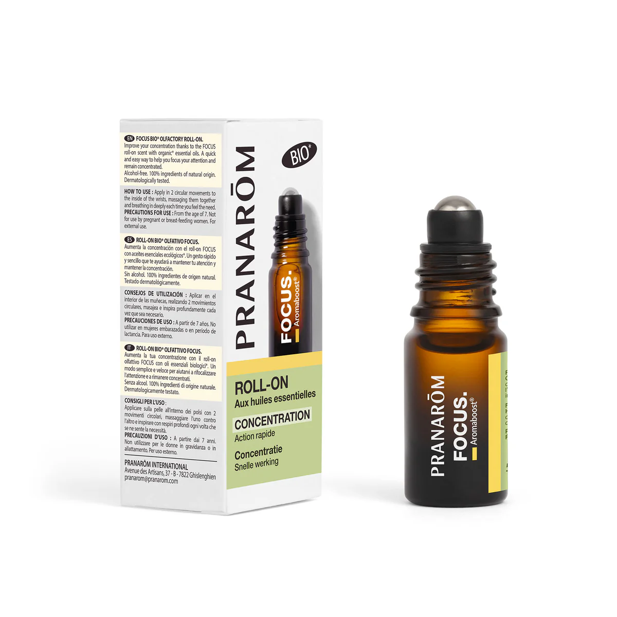 [724Ph240029935] Aromaboost Roll-on Focus 5ml Pranarôm