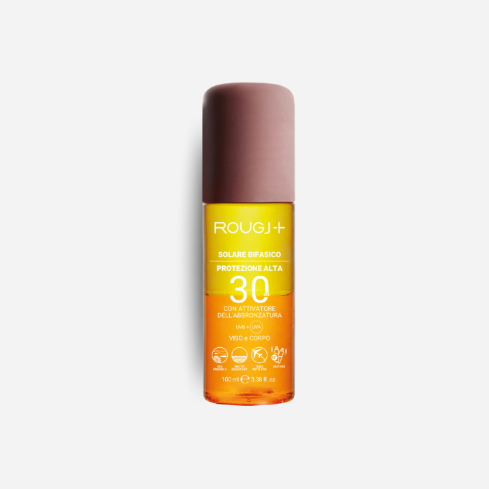 [724Ph240030122] Solaire Biphasique SPF30 avec Activateur de Mélanine 100ml RougJ