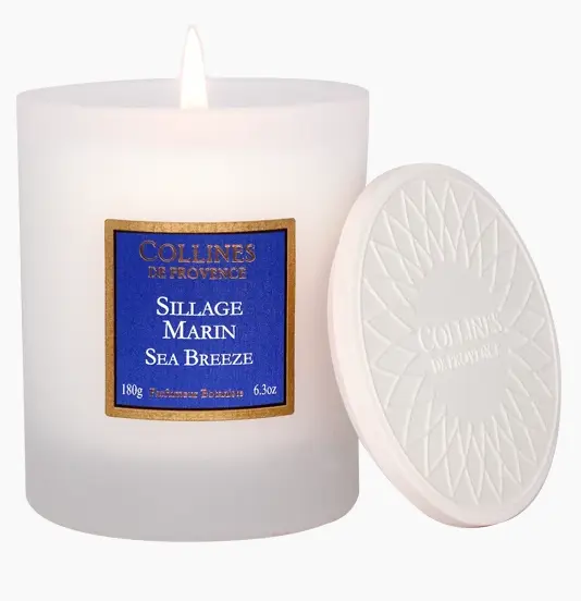 [724Ph240003788] Bougie Parfumée Sillage Marin 180g Collines de Provence