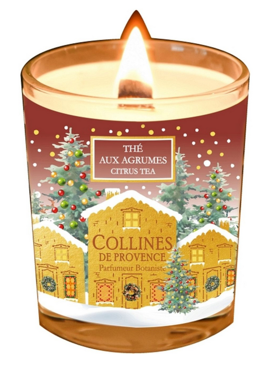 [724Ph240003789] Bougie Parfumée Thé aux Agrumes 75g Collines de Provence