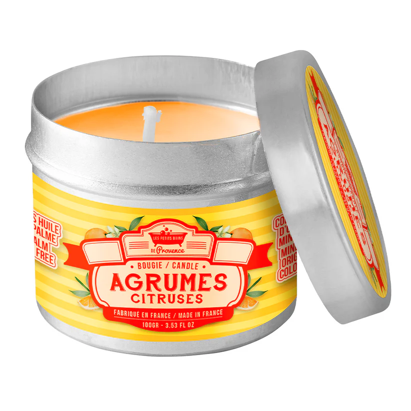 [724Ph240003792] Bougie d'Ambiance Agrumes Les Petits Bains de Provence