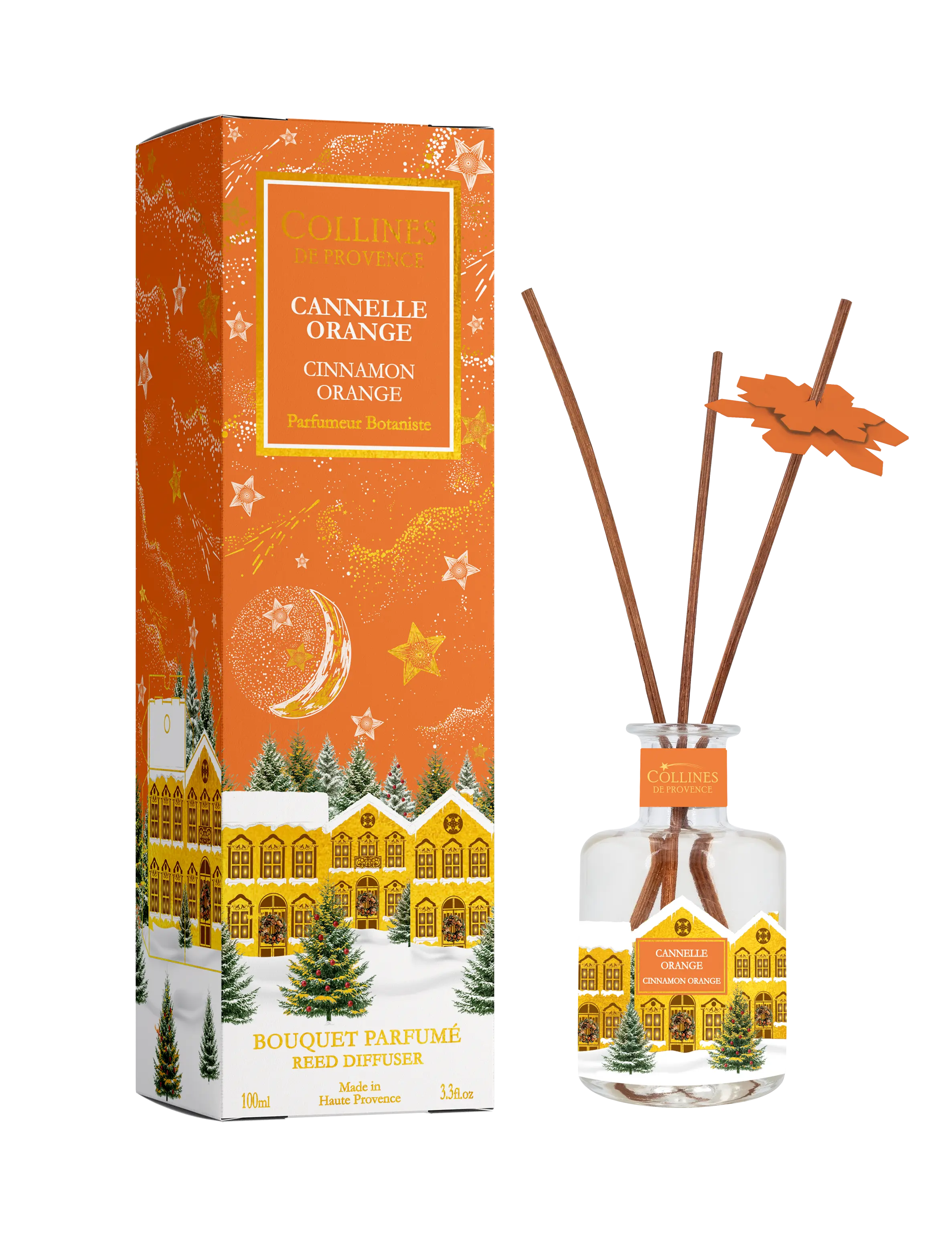 [724Ph240003815] Bouquet Parfumé Cannelle Orange 100ml Collines de Provence