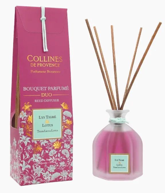 [724Ph240003827] Bouquet Parfumé Lys Tigré & Lotus 100ml Collines de Provence