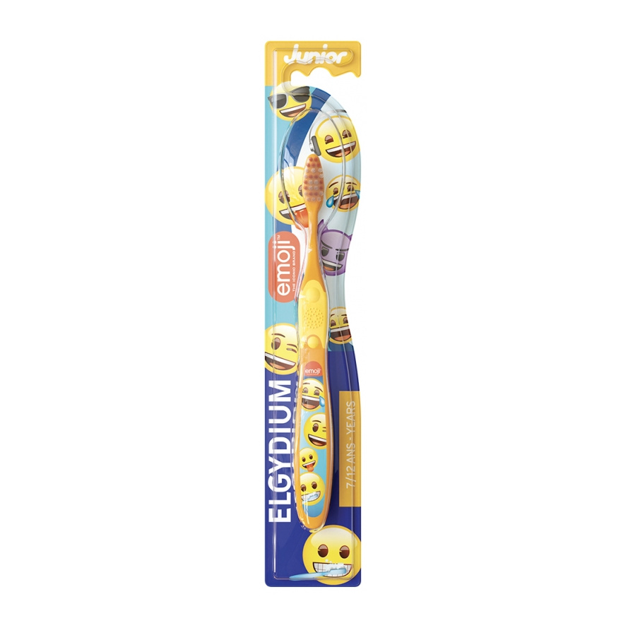[724Ph240003935] Brosse à Dents Souple Junior 7/12 Ans Emoji Elgydium