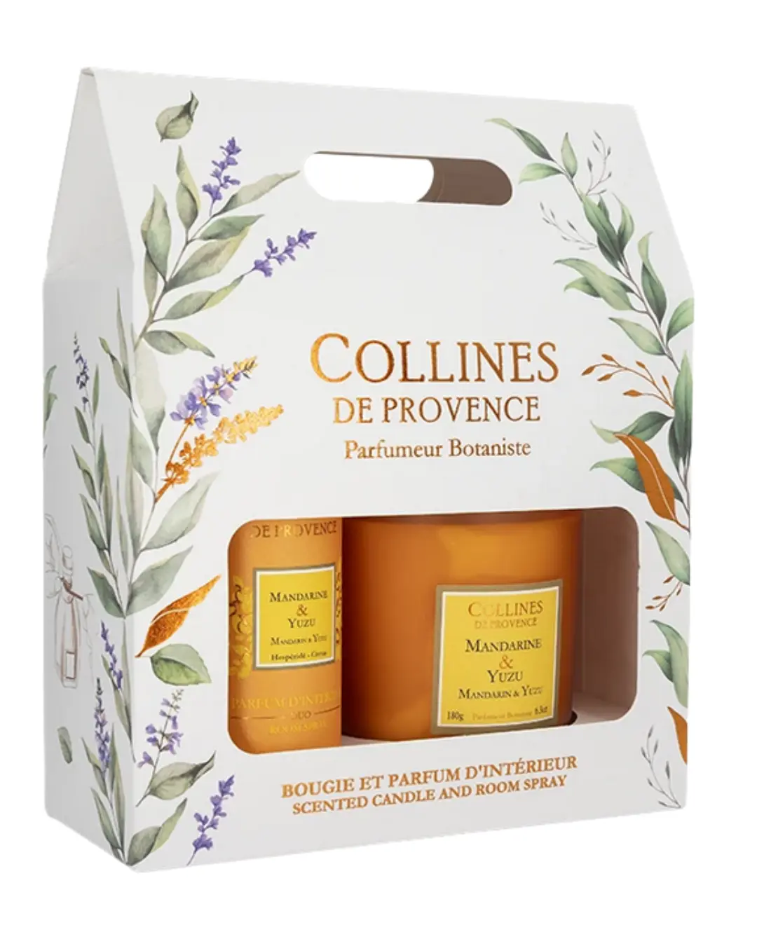 Coffret Bougie et Parfum d'Intérieur Mandarine & Yuzu Collines de Provence
