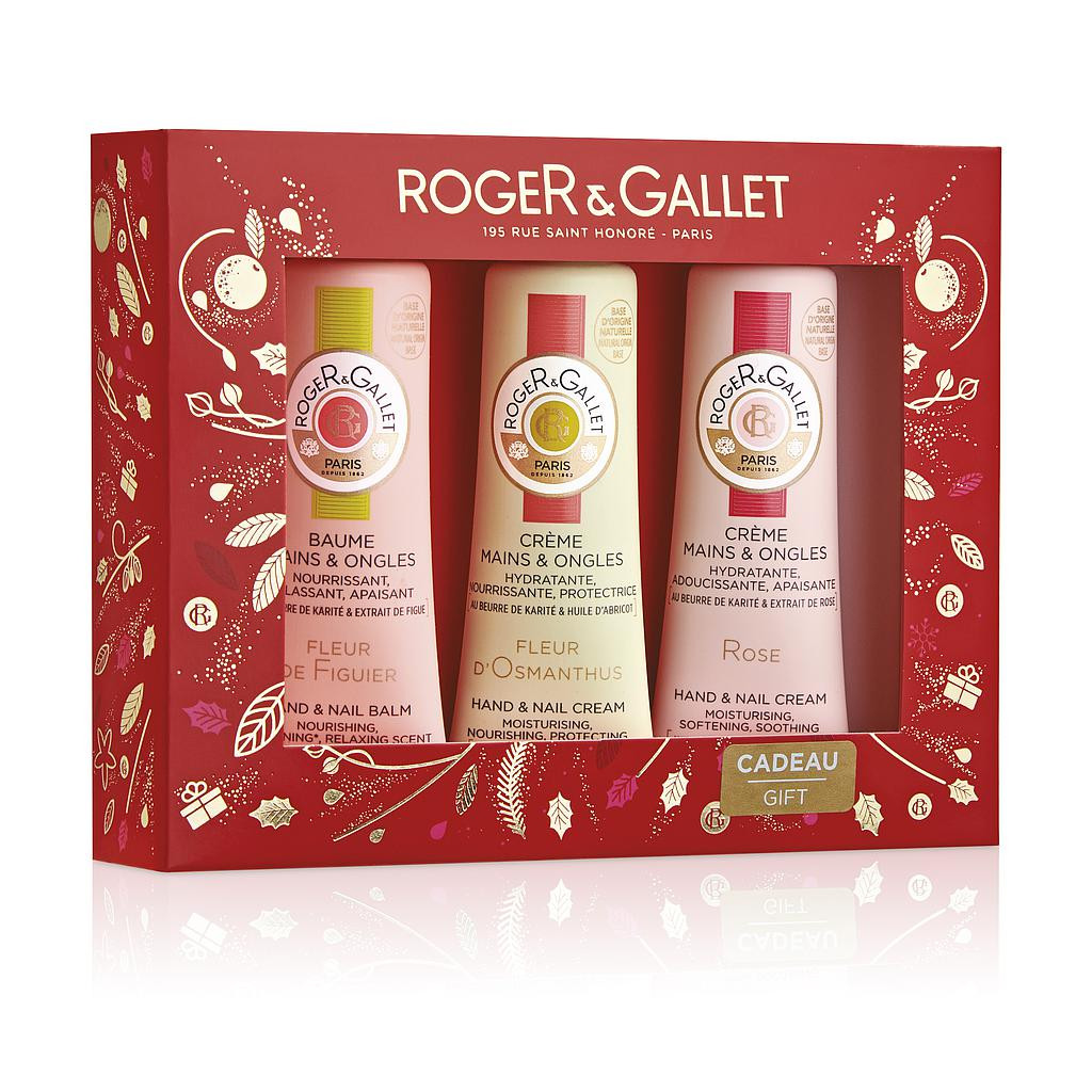 [724Ph240005594] Coffret Noël Découverte Trio Crèmes Mains Roger & Gallet