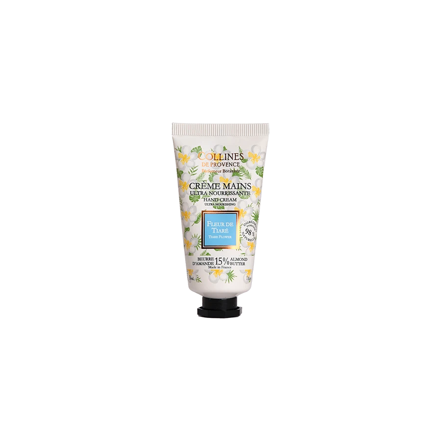 [724Ph240005756] Crème Mains Fleur de Tiaré 30ml Collines de Provence