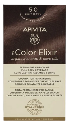 [724Ph240005804] Coloration Permanente 5.0 Marron Clair My Color Elixir Apivita