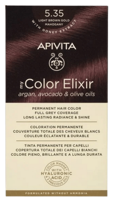 [724Ph240005806] Coloration Permanente 5.35 Acajou Doré Marron Clair My Color Elixir Apivita