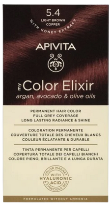 [724Ph240005807] Coloration Permanente 5.4 Cuivre Marron Clair My Color Elixir Apivita