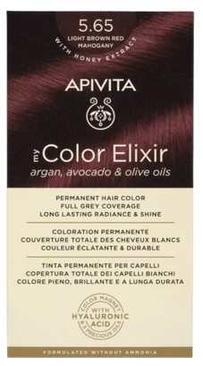 [724Ph240005808] Coloration Permanente 5.65 Acajou Rouge Marron Clair My Color Elixir Apivita