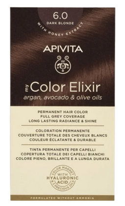 [724Ph240005809] Coloration Permanente 6.0 Blond Foncé My Color Elixir Apivita